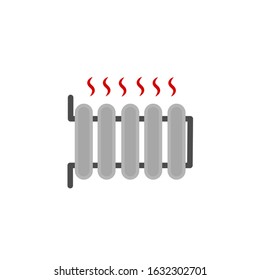 Radiator battery 3d vector icon isometric pink and blue color minimalism illustrate
