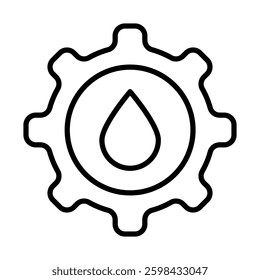 Radiator Cap Vector Line Icon Design