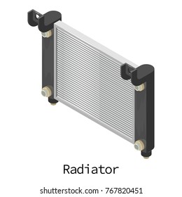 Radiator car icon. Isometric illustration of radiator car vector icon for web