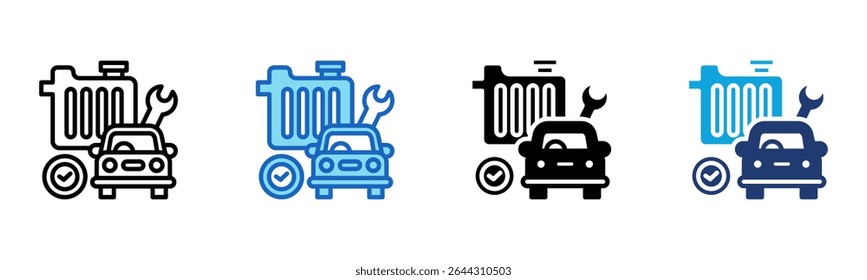 Radiator Check icon Multi Style Vector Illustration