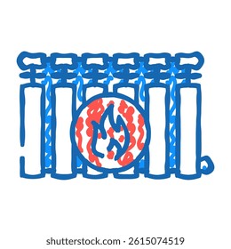 radiator doodle icon sketch vector. radiator sign. isolated symbol illustration