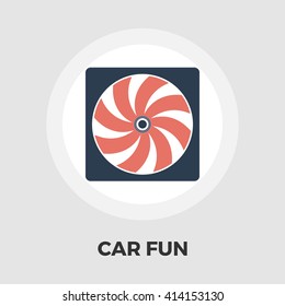 Radiator fan icon vector. Flat icon isolated on the white background. Editable EPS file. Vector illustration.