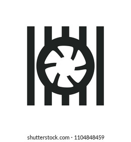 radiator fan vector icon