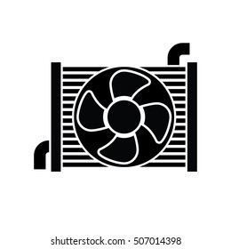 Radiator fan. Vector illustration.