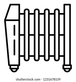 Radiator heater icon. Outline radiator heater vector icon for web design isolated on white background