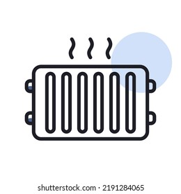 Radiator, heater vector icon. Construction, repair and building. Graph symbol for your web site design, logo, app, UI