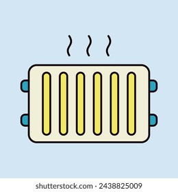 Radiator, heater vector icon. Construction, repair and building. Graph symbol for your web site design, logo, app, UI