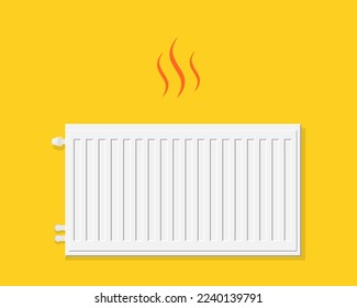 Radiator. Heating battery. Heating concept. Heater. Vector illustration.