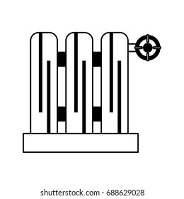 radiator heating icon image 