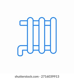 Vector de señal de icono de calefacción del radiador