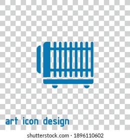 icono del vector de calefacción del radiador en un fondo abstracto