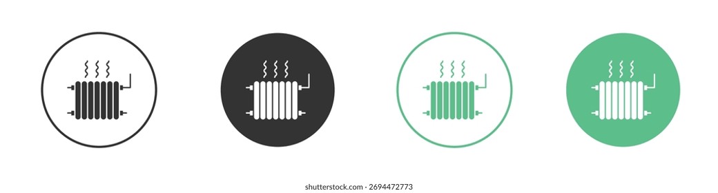 Icono del radiador para el diseño y el Web.