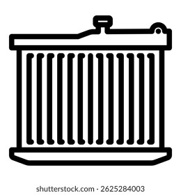 Elemento del icono del radiador para el diseño