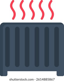 Radiator Icon Flat Vector Illustration