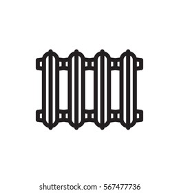 radiator icon illustration isolated vector sign symbol