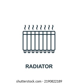 Radiator icon. Line simple icon for templates, web design and infographics