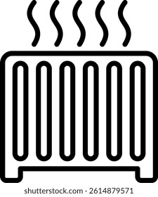 Radiator Icon Line Vector Illustration