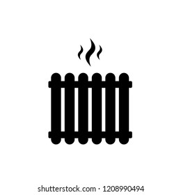 The radiator icon, the logo on a white background