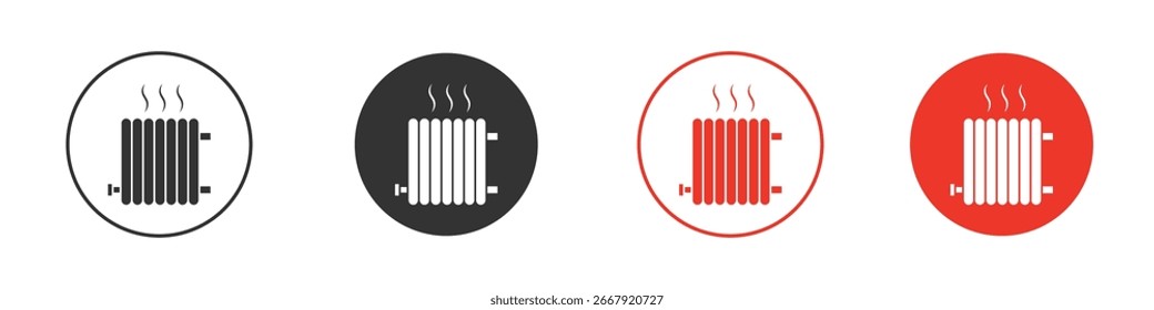 Radiator icon for logo, vector sign symbol for design