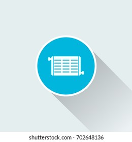 Radiator icon with long shadow