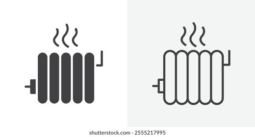 Radiator icon. outlined vector style.