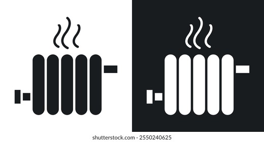 Radiator icon pack in black color.