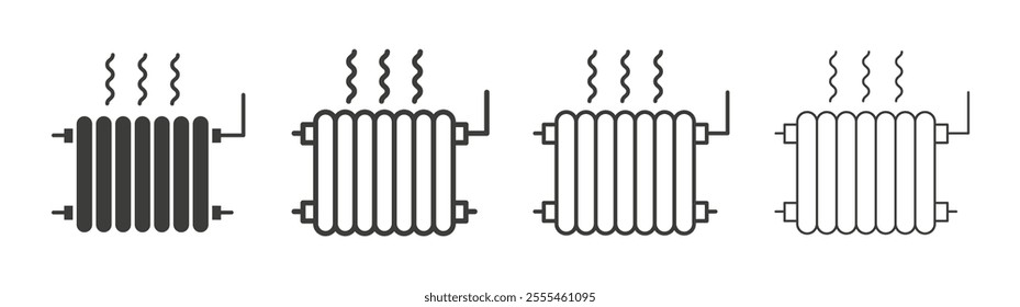 Radiator icon pack. vector illustration
