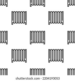 radiator icon pattern. Seamless radiator pattern on white background.