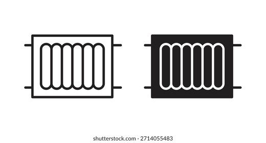 Diseños de Vector de silueta de icono de radiador. Trazos editables