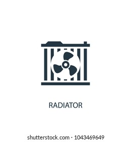 Radiator icon. Simple element illustration. Radiator concept symbol design from car service collection. Can be used for web and mobile.