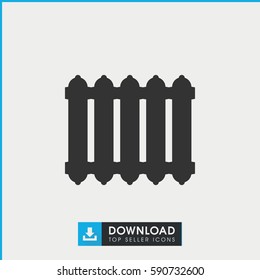 radiator icon. Simple filled radiator vector icon. On white background.
