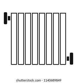 Radiator icon. Simple illustration of radiator vector icon for web design isolated on white background