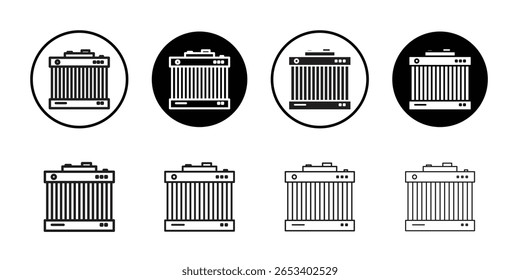 Icono de radiador simple Vector aislado