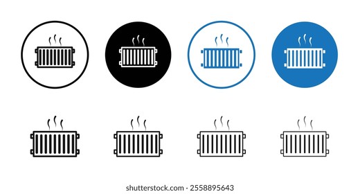 Radiator icon Symbol mark in filled style