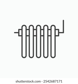 Radiator icon in thin black lines