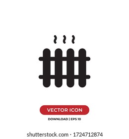 Radiator icon vector. Heater sign