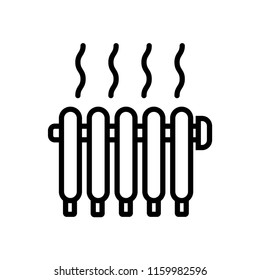 Radiator icon vector isolated on white background, Radiator transparent sign