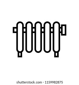 Radiator icon vector isolated on white background, Radiator transparent sign