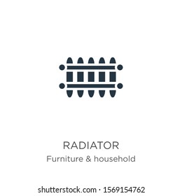 Radiator icon vector. Trendy flat radiator icon from furniture and household collection isolated on white background. Vector illustration can be used for web and mobile graphic design, logo, eps10