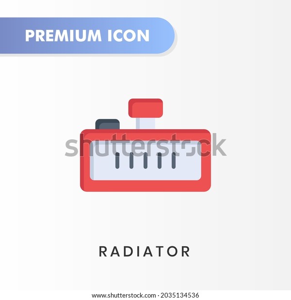 radiator icon for your website design, logo, app,\
UI. Vector graphics illustration and editable stroke. radiator icon\
flat design.