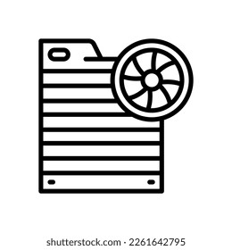 icono del radiador para tu sitio web, móvil, presentación y diseño de logotipo.
