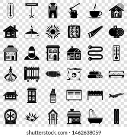 Radiator icons set. Simple style of 36 radiator vector icons for web for any design