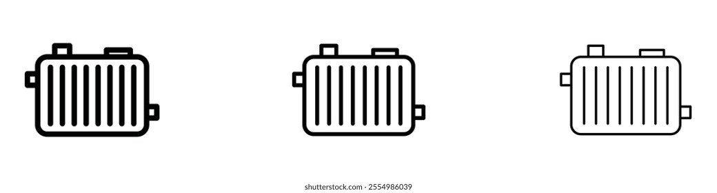 Radiator icons in tree different stroke sizes