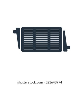radiator isolated icon on white background, auto service, repair, car detail 