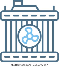 Radiator Line Two Colour Icon