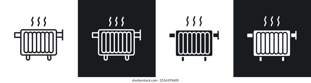 Radiator linear icon set for app, and web design.