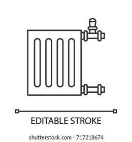 Radiator linear icon. Thin line illustration. Heater. Contour symbol. Vector isolated outline drawing. Editable stroke