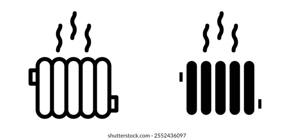Radiator liner icon vector set.