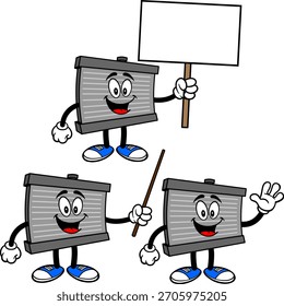 Conjunto de mascotas del radiador 01, ilustraciones dibujadas a mano de mascotas del radiador en varias poses.