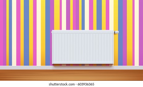 radiator on wall 